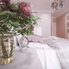 Дизайн интерьера спальни в трёхкомнатной квартире в посёлке Вартемяги – 05