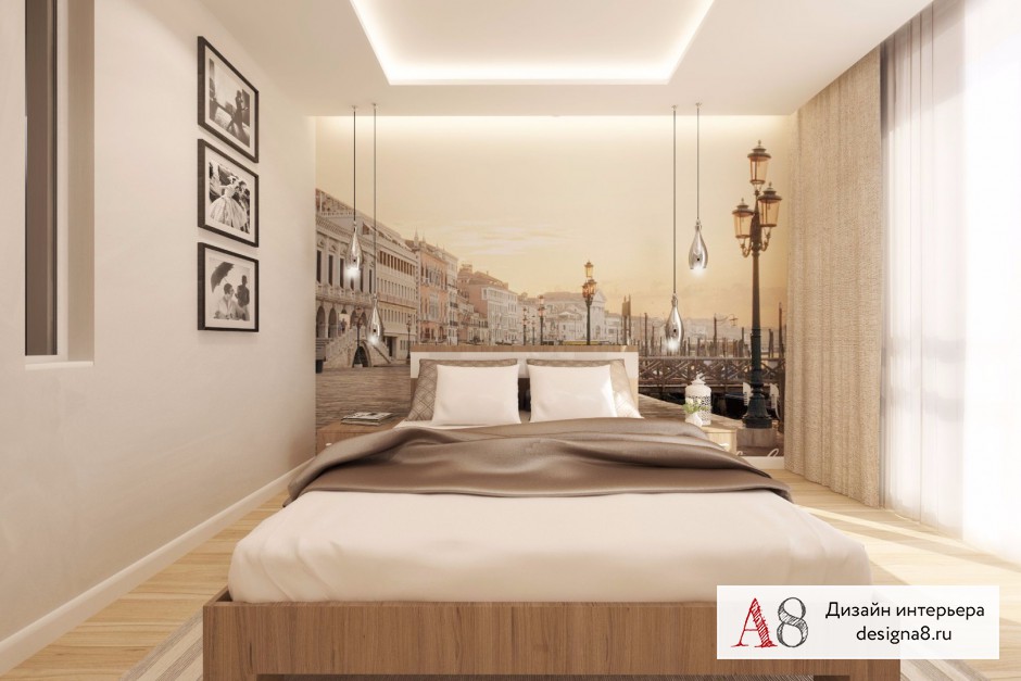 Дизайн интерьера спальни в четырёхкомнатной квартире – 04