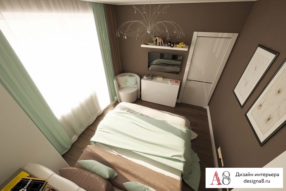 Проект дизайна интерьера спальни — 03