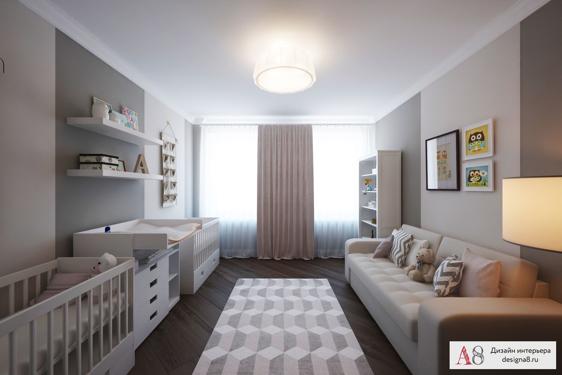 Дизайн детской 18 кв. м в Санкт-Петербурге – фото и описание проекта интерьера комнаты для ребенка от студии «А8»