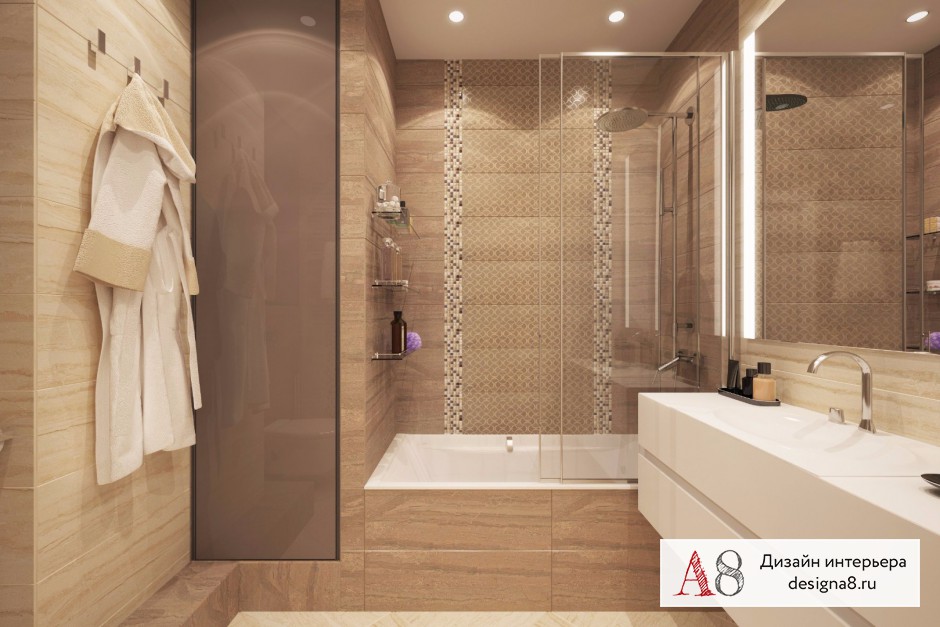 Дизайн интерьера ванной в трёхкомнатной квартире в ЖК «Жемчужный Фрегат» – 05