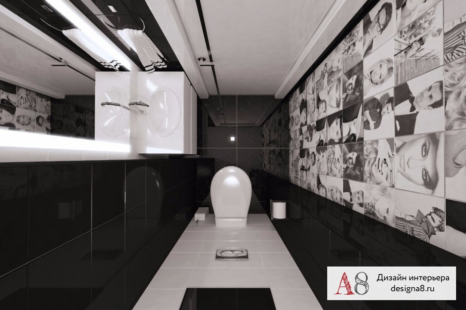 Дизайн интерьера комнаты санузла салона красоты на Парнасе – 02