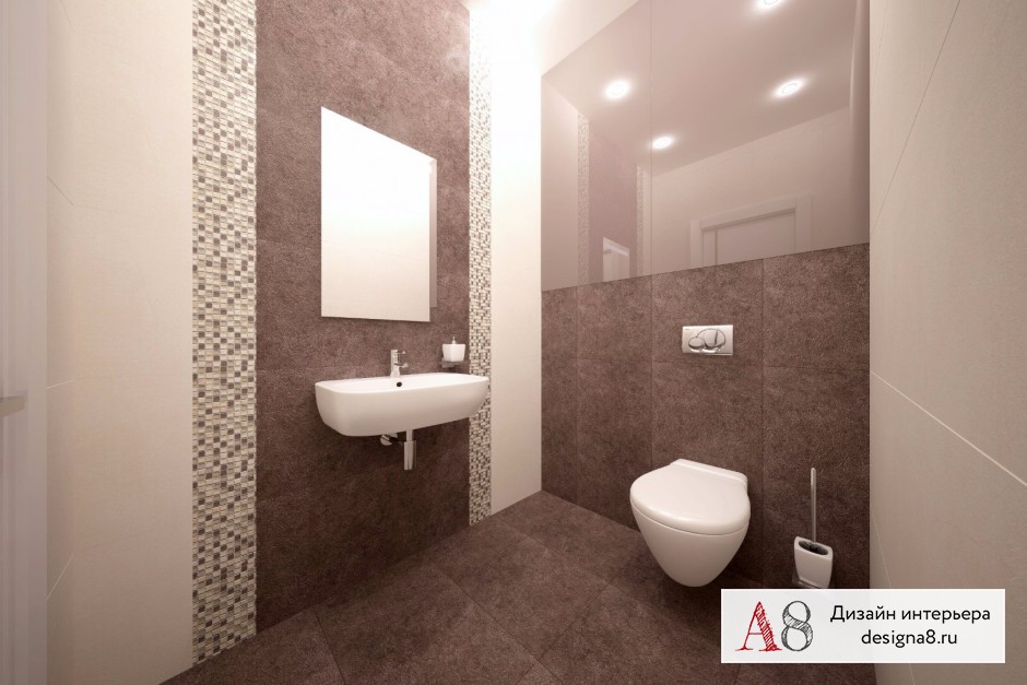Дизайн интерьера туалета медицинского центра «АМД» – 04