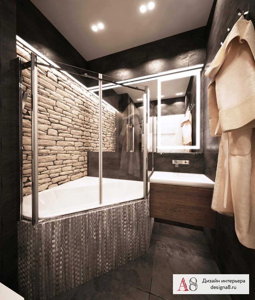 Дизайн интерьера ванной в двухкомнатной квартире на пр. Юрия Гагарина – 03