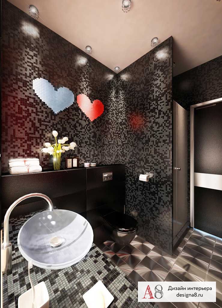 Дизайн интерьера ванной жилого дома в Зеленогорске (первый этаж) - 03