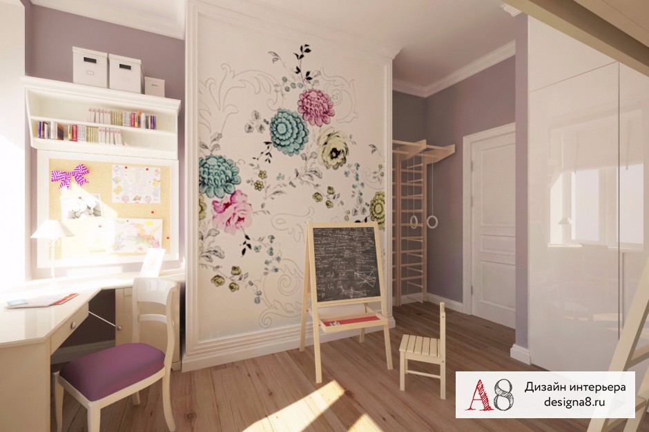 Дизайн интерьера детской в трёхкомнатной квартире на улице Мира – 03