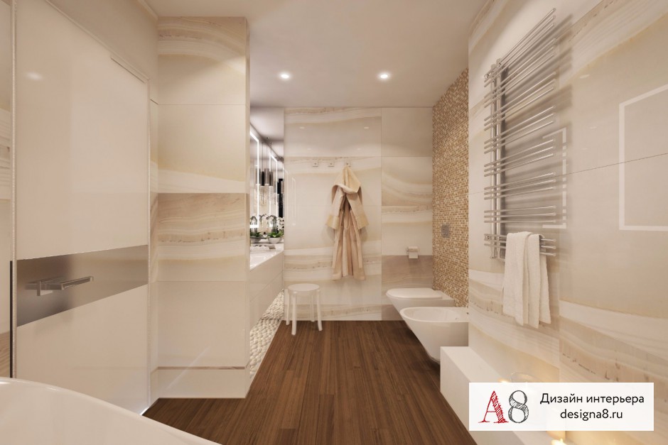 Дизайн интерьера ванной в двухкомнатной квартире на Офицерском переулке – 02