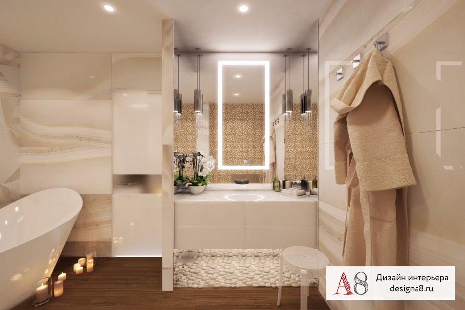 Дизайн интерьера ванной в двухкомнатной квартире на Офицерском переулке – 03
