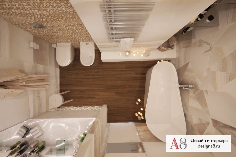 Дизайн интерьера ванной в двухкомнатной квартире на Офицерском переулке – 04