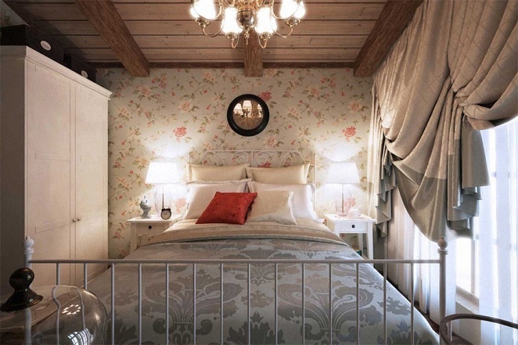 Дизайн интерьера спальни в таунхаусе